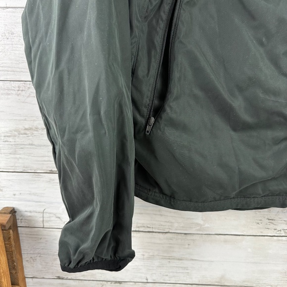 Bearded Goat Mens Small Jacket Dark Gray Pockets Zip Hooded Windbreaker Packable - Picture 4 of 13